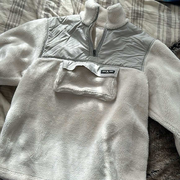 Sisters+Seekers Sweaters - Sisters + Seekers Quarter Zip white and gray